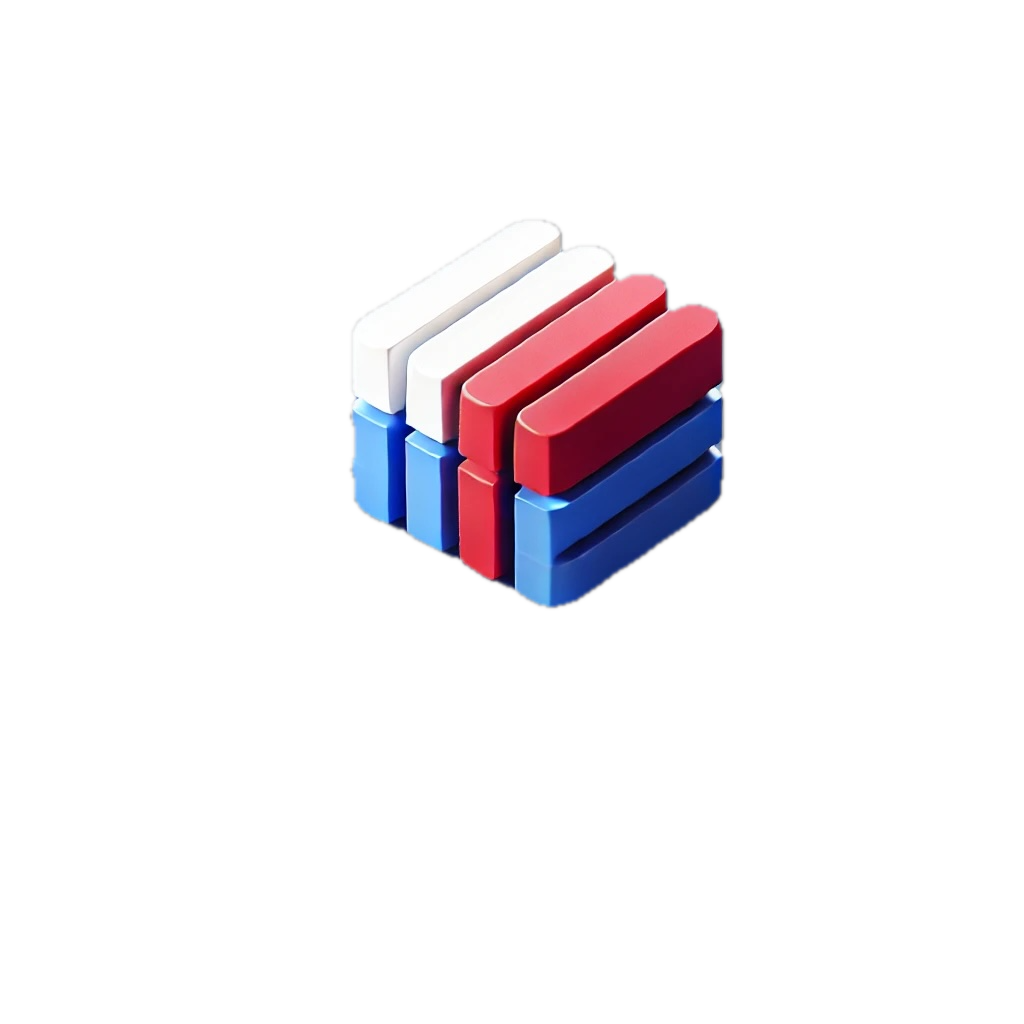 The startup label 'frenchTEK', using the colors red, white, and blue. The design should be minimalistic yet m copy